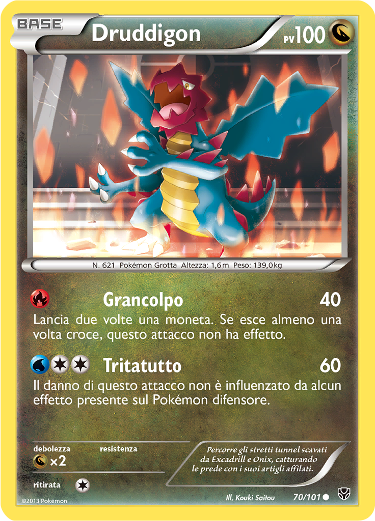 Druddigon 70/101 — Esplosione Plasma (Italian Pokémon TCG card)
