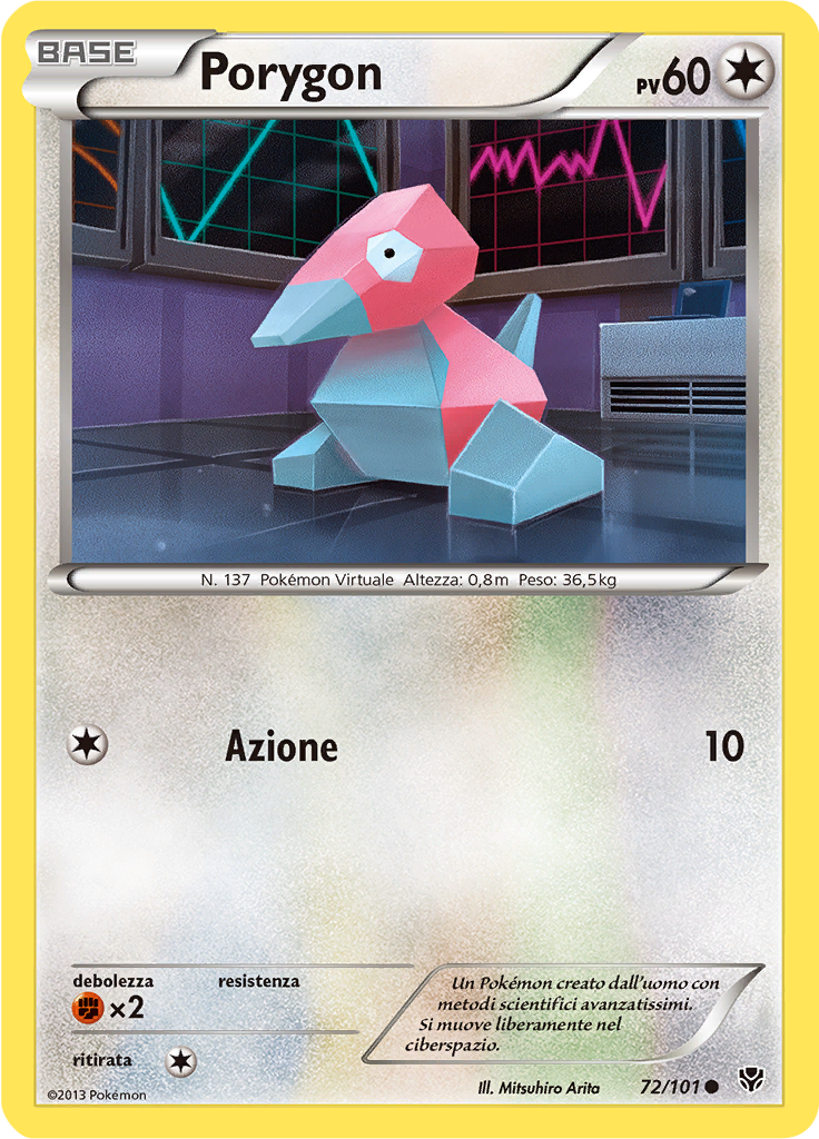 Porygon 72/101 — Esplosione Plasma (Italian Pokémon TCG card)