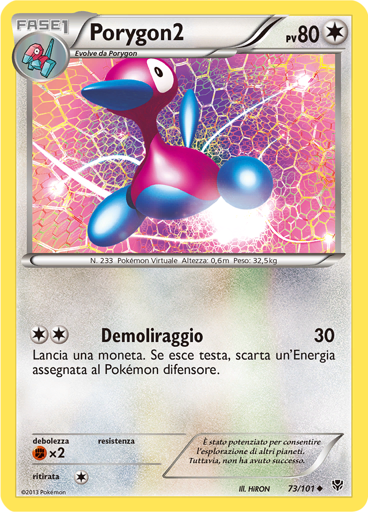 Porygon2 73/101 — Esplosione Plasma (Italian Pokémon TCG card)