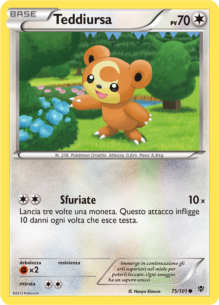 Teddiursa 75/101 — Esplosione Plasma (Italian Pokémon TCG card)
