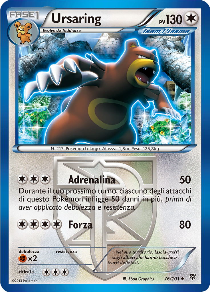 Ursaring 76/101 — Esplosione Plasma (Italian Pokémon TCG card)