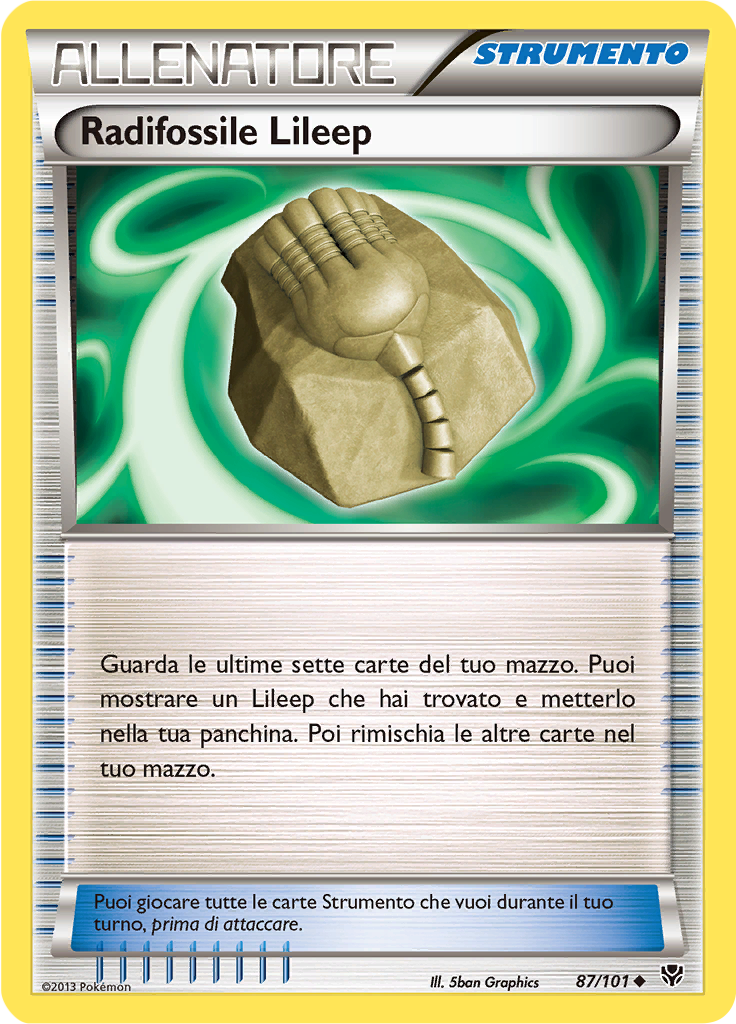 Radifossile Lileep 87/101 — Esplosione Plasma (Italian Pokémon TCG card)