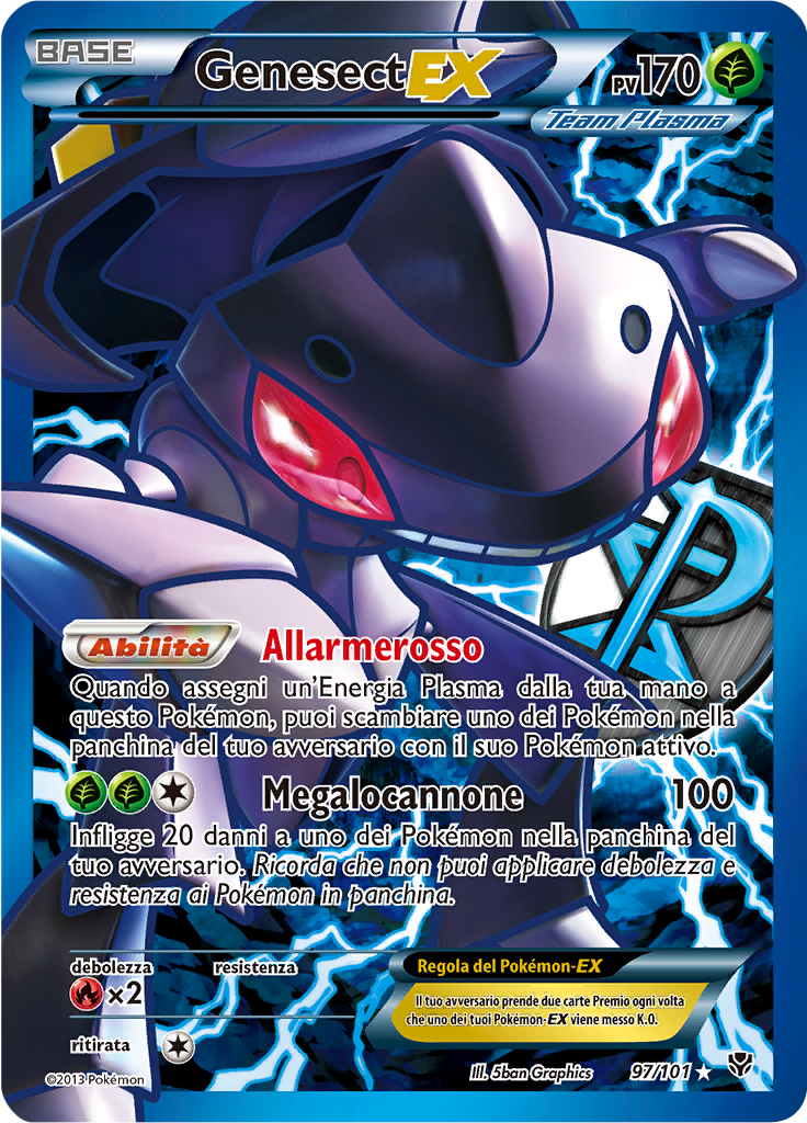 Genesect EX 97/101 — Esplosione Plasma (Italian Pokémon TCG card)