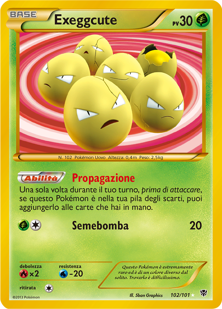 Exeggcute 102/101 — Esplosione Plasma (Italian Pokémon TCG card)