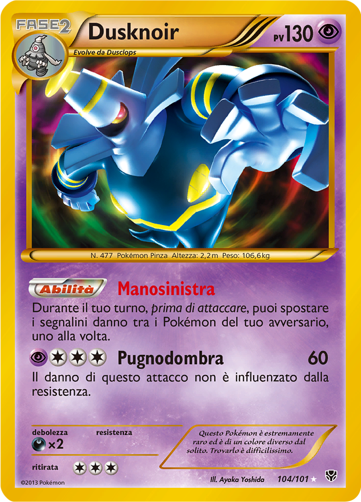 Dusknoir 104/101 — Esplosione Plasma (Italian Pokémon TCG card)