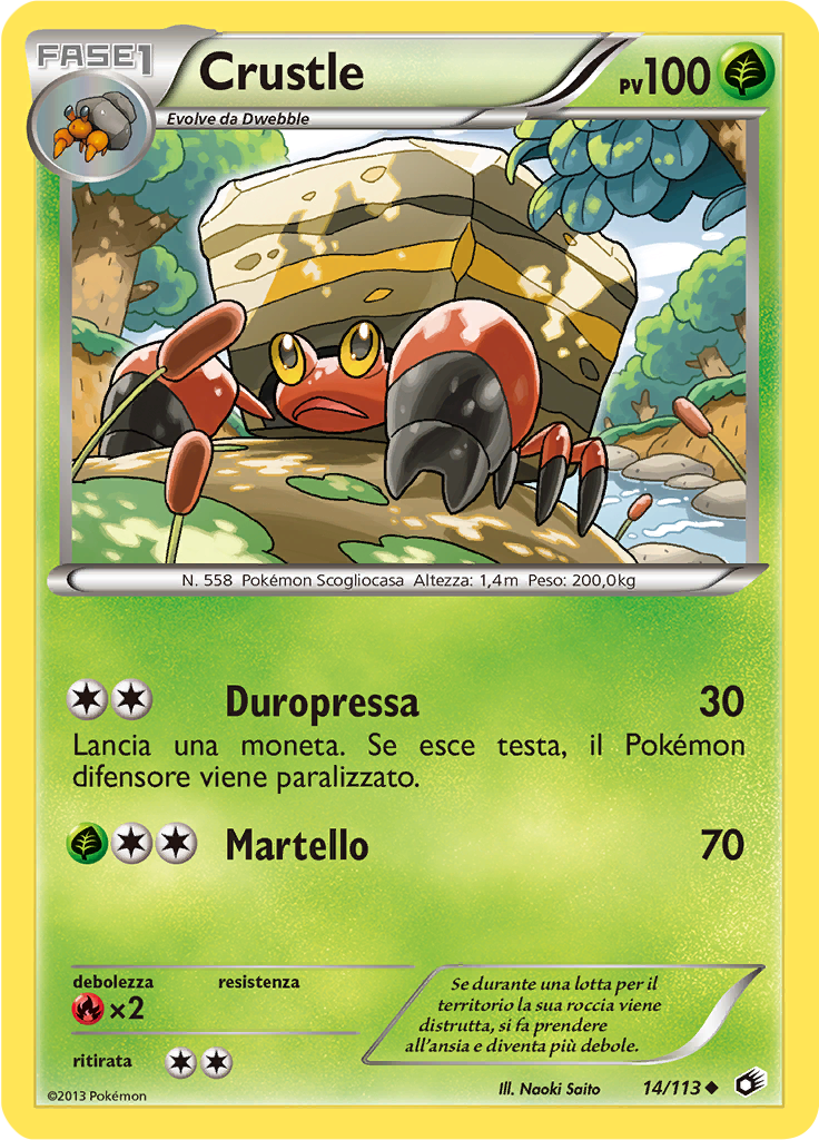 Crustle 14/113 — Tesori Legendari (Italian Pokémon TCG card)