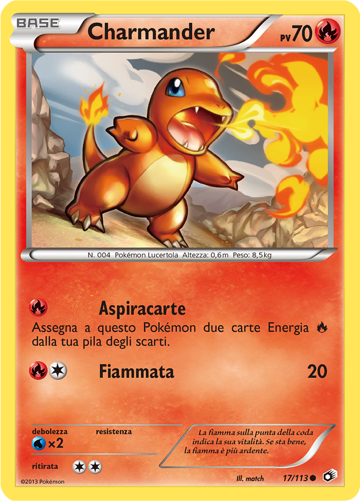 Charmander 17/113 — Tesori Legendari (Italian Pokémon TCG card)