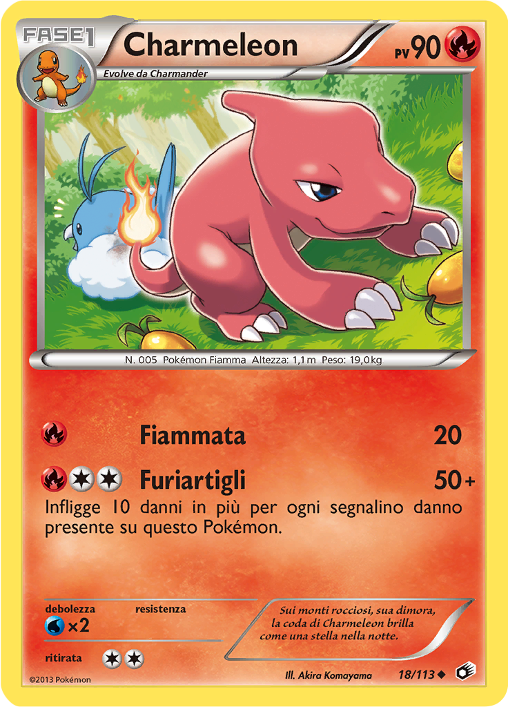 Charmeleon 18/113 — Tesori Legendari (Italian Pokémon TCG card)