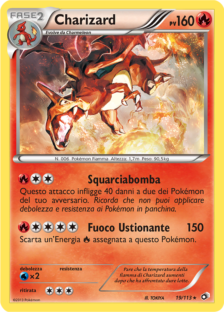 Charizard 19/113 — Tesori Legendari (Italian Pokémon TCG card)