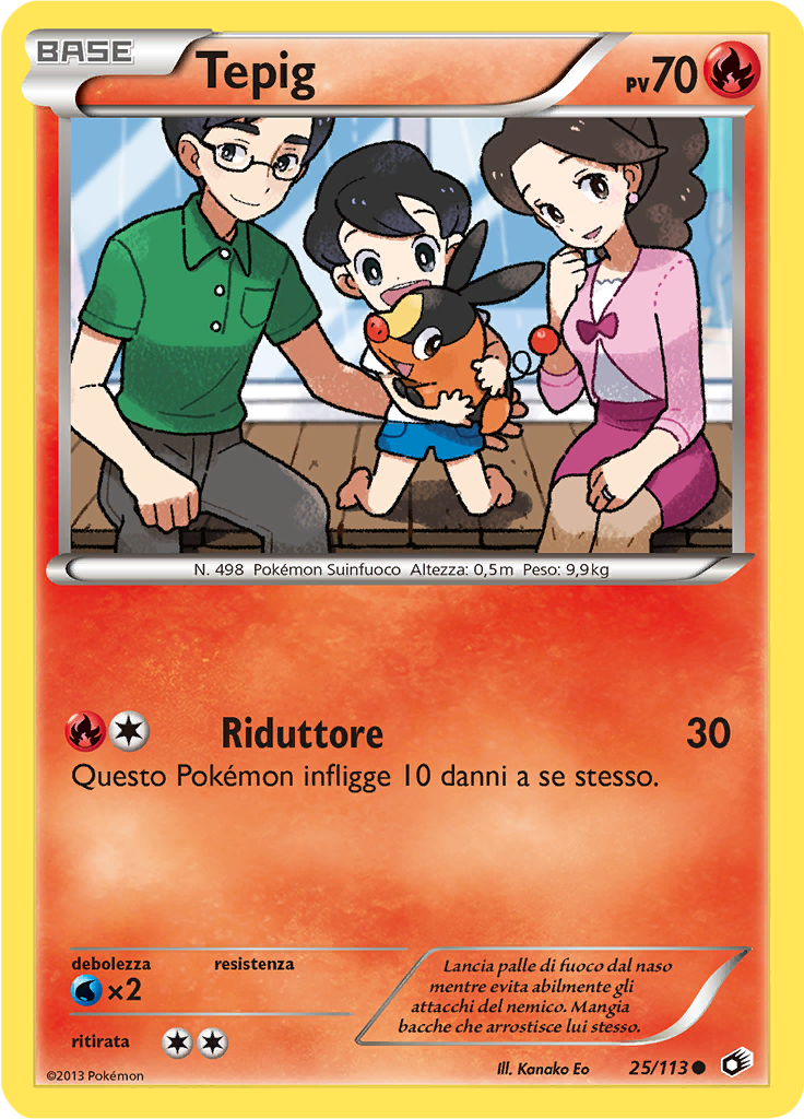 Tepig 25/113 — Tesori Legendari (Italian Pokémon TCG card)
