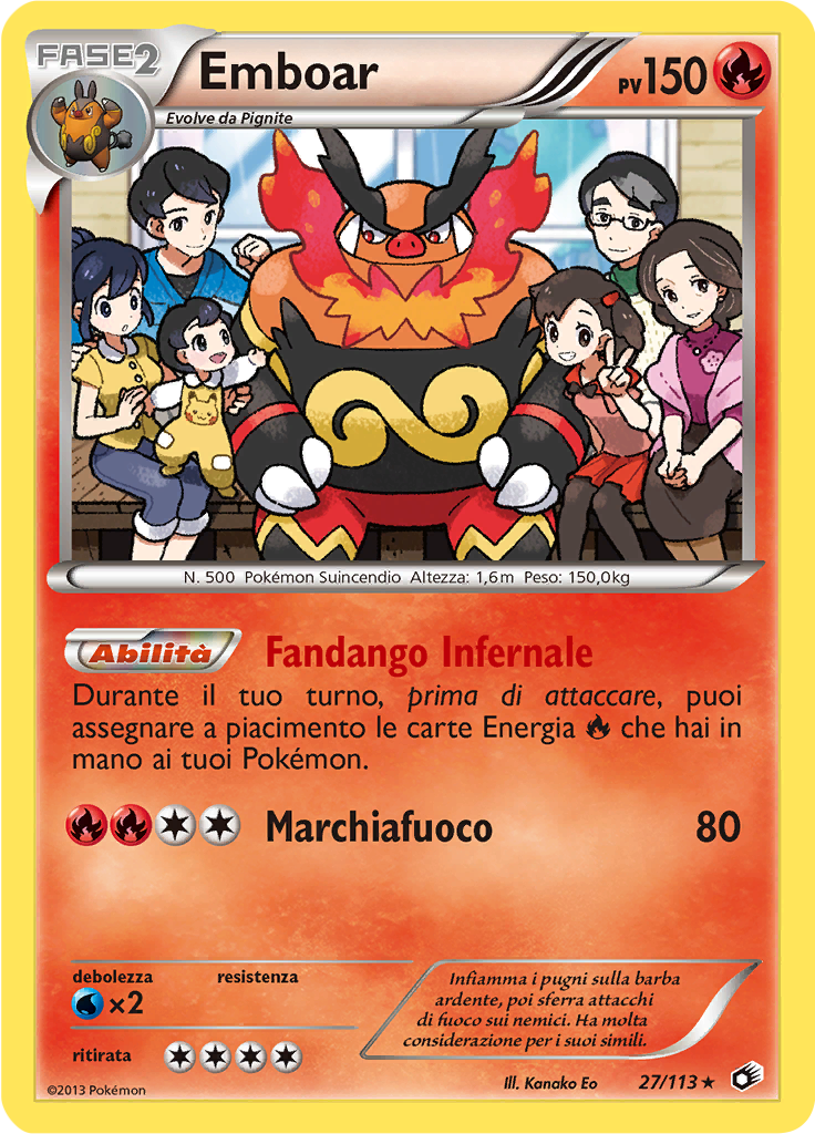 Emboar 27/113 — Tesori Legendari (Italian Pokémon TCG card)