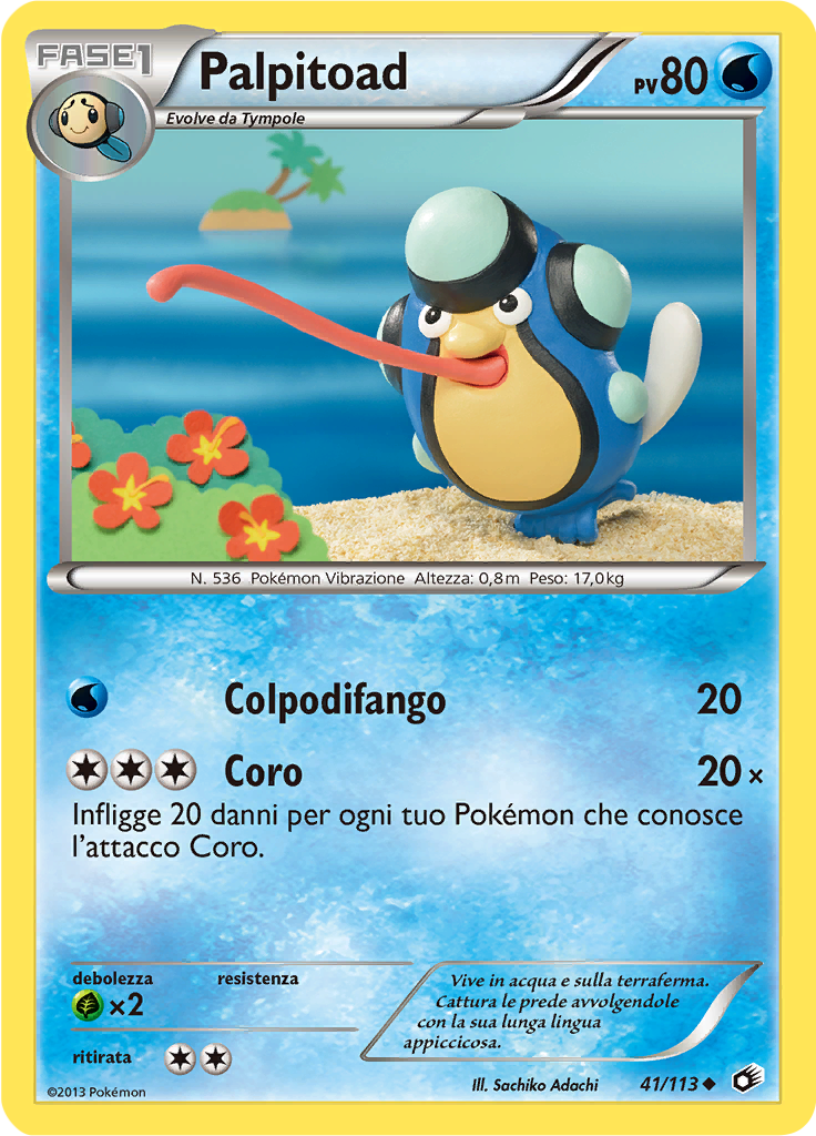 Palpitoad 41/113 — Tesori Legendari (Italian Pokémon TCG card)