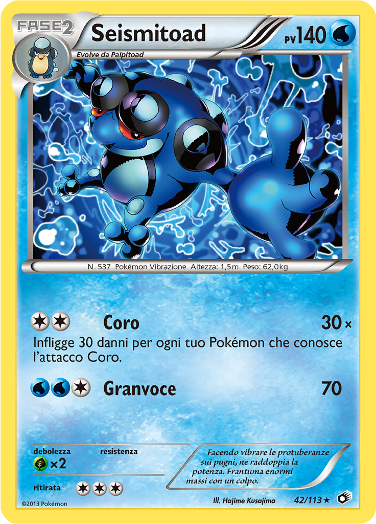 Seismitoad 42/113 — Tesori Legendari (Italian Pokémon TCG card)