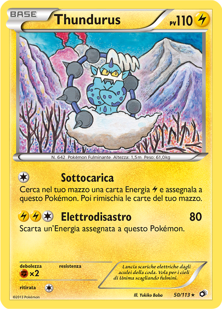 Thundurus 50/113 — Tesori Legendari (Italian Pokémon TCG card)