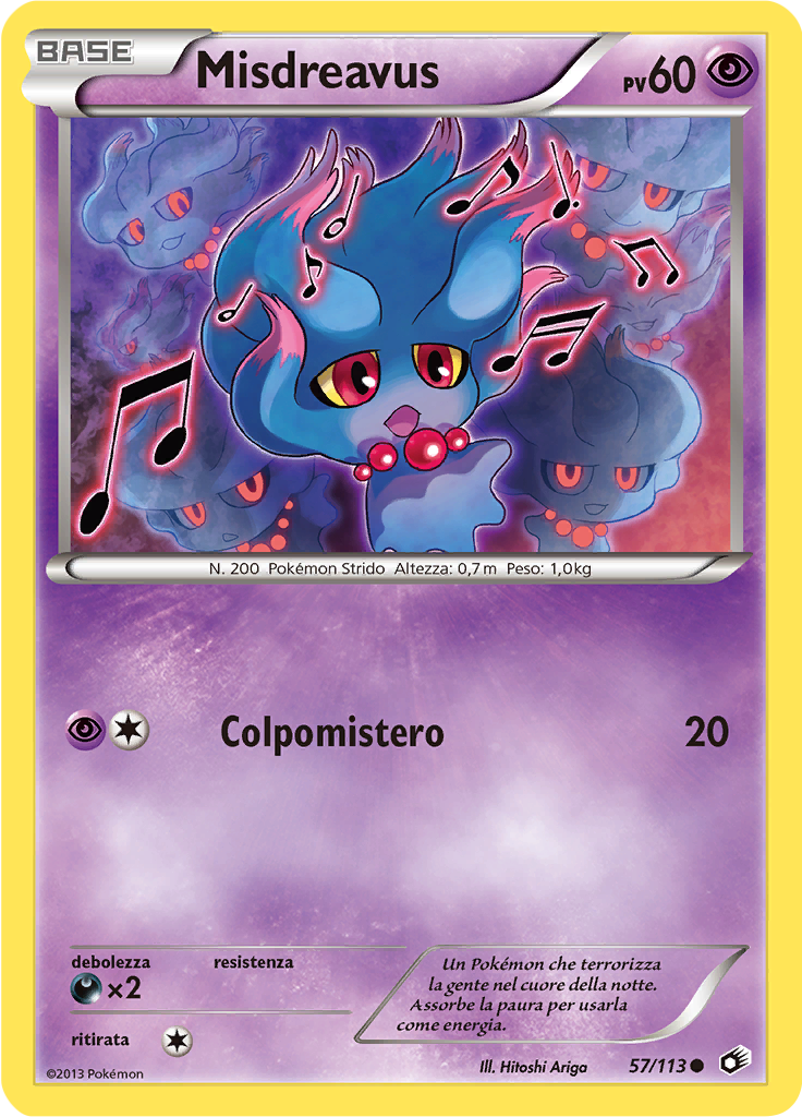 Misdreavus 57/113 — Tesori Legendari (Italian Pokémon TCG card)
