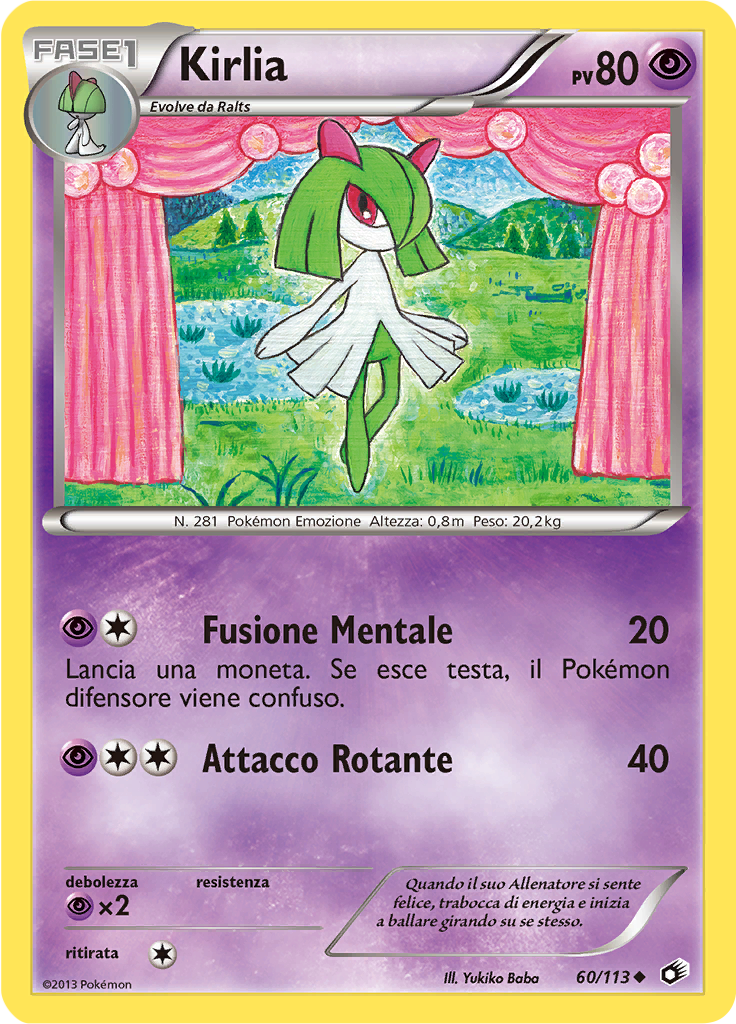 Kirlia 60/113 — Tesori Legendari (Italian Pokémon TCG card)