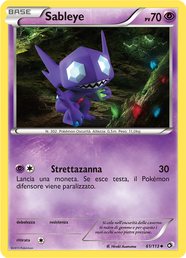 Sableye 61/113 — Tesori Legendari (Italian Pokémon TCG card)