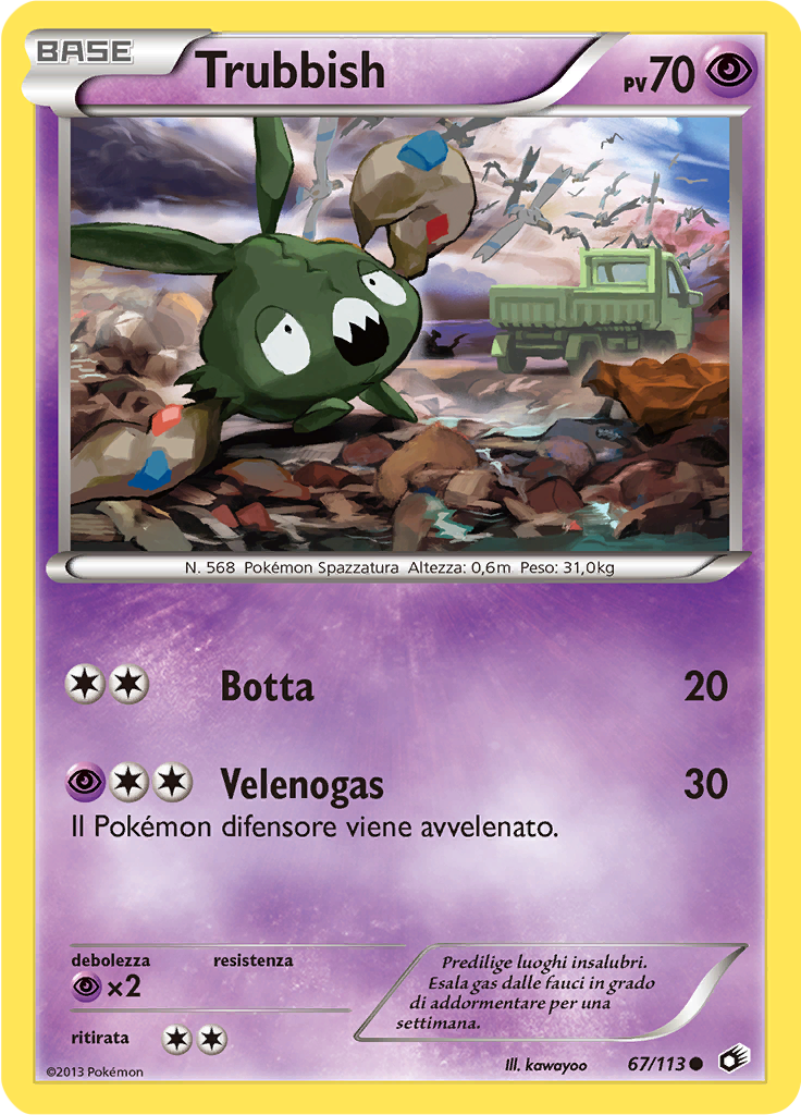 Trubbish 67/113 — Tesori Legendari (Italian Pokémon TCG card)