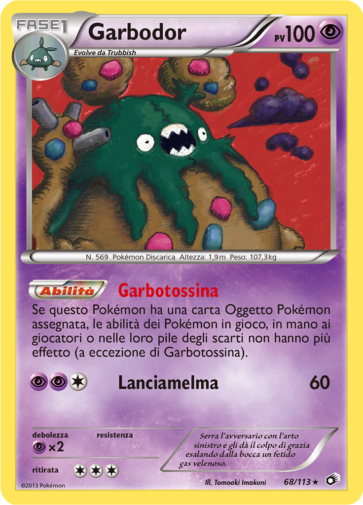 Garbodor 68/113 — Tesori Legendari (Italian Pokémon TCG card)