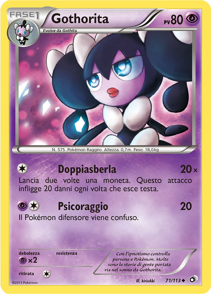 Gothorita 71/113 — Tesori Legendari (Italian Pokémon TCG card)