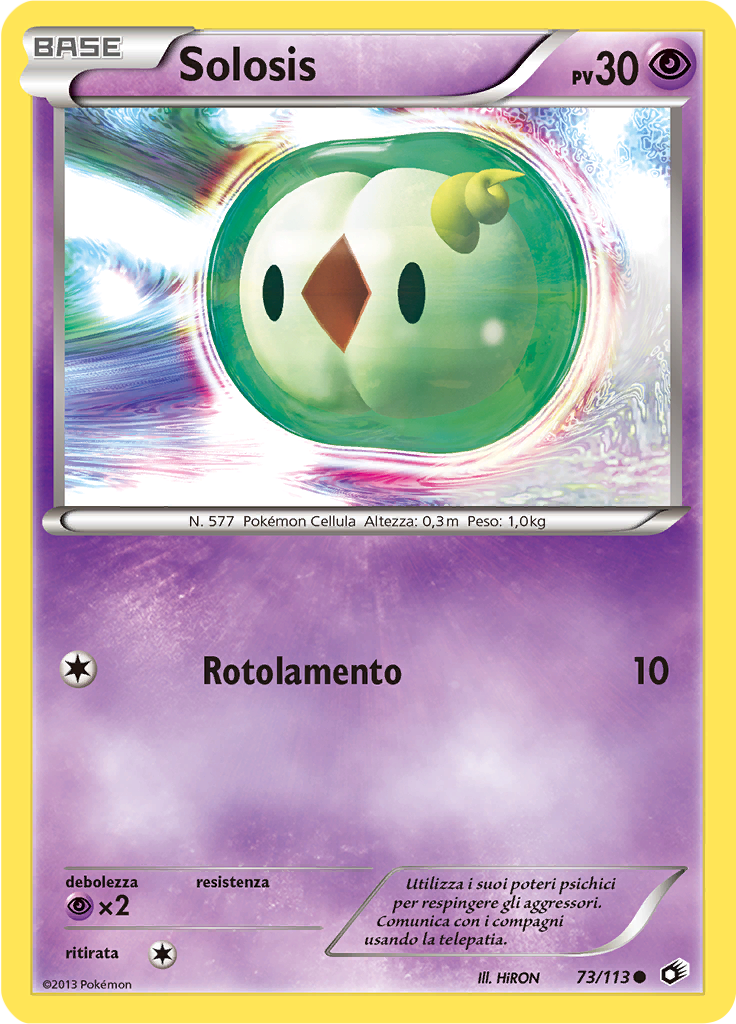 Solosis 73/113 — Tesori Legendari (Italian Pokémon TCG card)