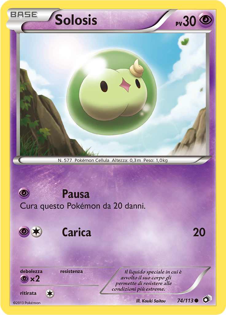 Solosis 74/113 — Tesori Legendari (Italian Pokémon TCG card)