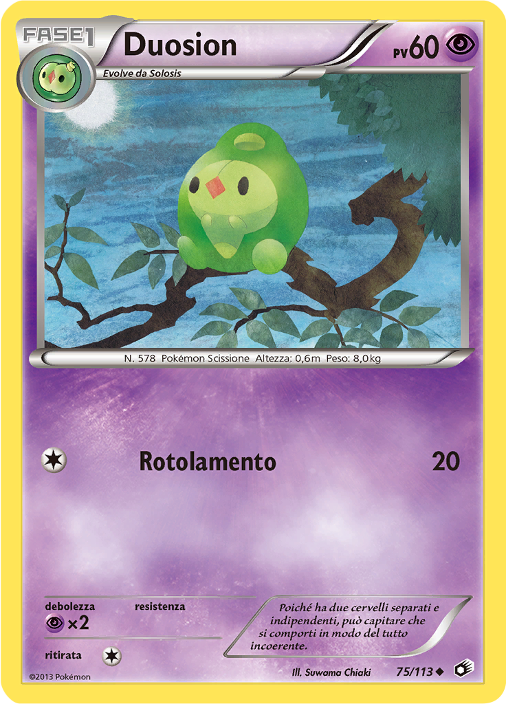 Duosion 75/113 — Tesori Legendari (Italian Pokémon TCG card)
