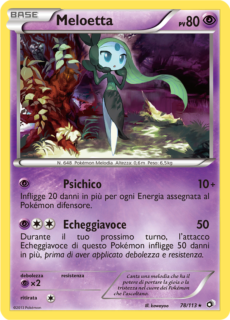 Meloetta 78/113 — Tesori Legendari (Italian Pokémon TCG card)