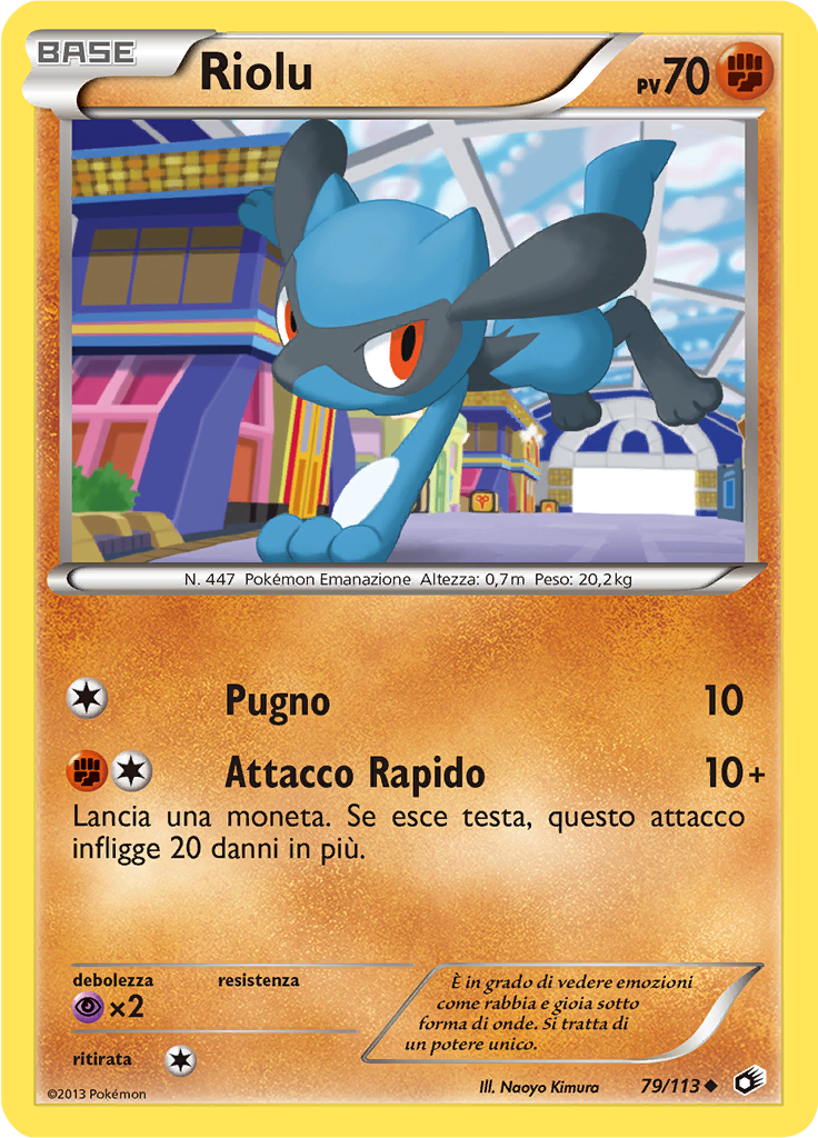 Riolu 79/113 — Tesori Legendari (Italian Pokémon TCG card)