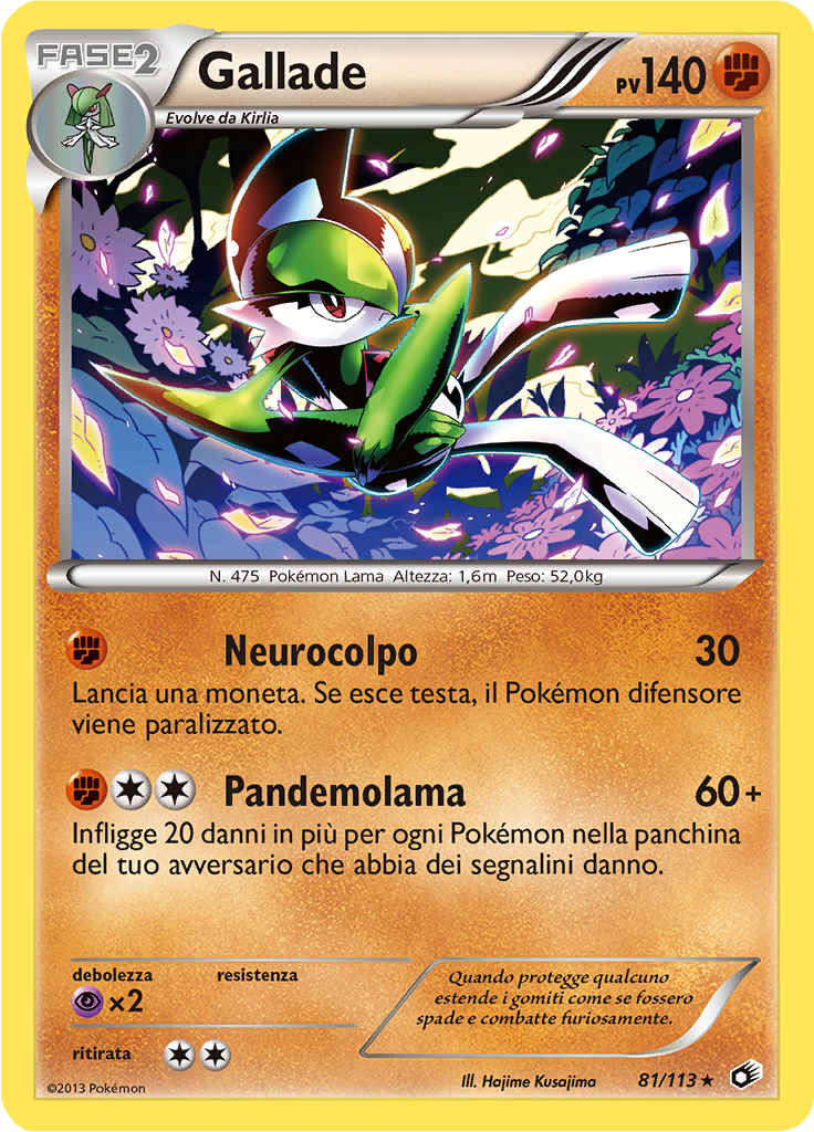 Gallade 81/113 — Tesori Legendari (Italian Pokémon TCG card)