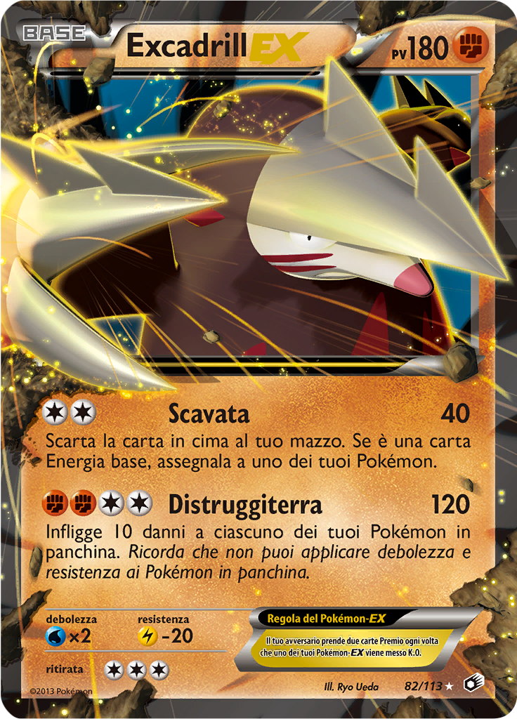 Excadrill-EX 82/113 — Tesori Legendari (Italian Pokémon TCG card)
