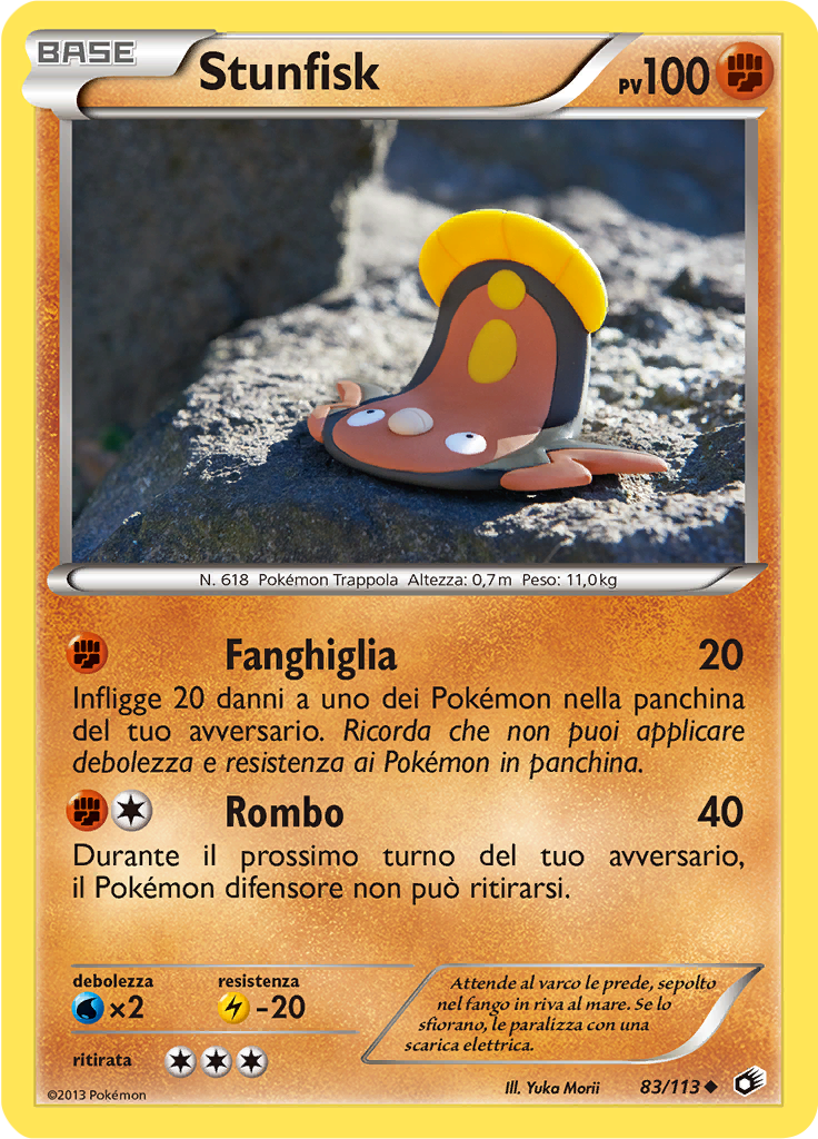 Stunfisk 83/113 — Tesori Legendari (Italian Pokémon TCG card)
