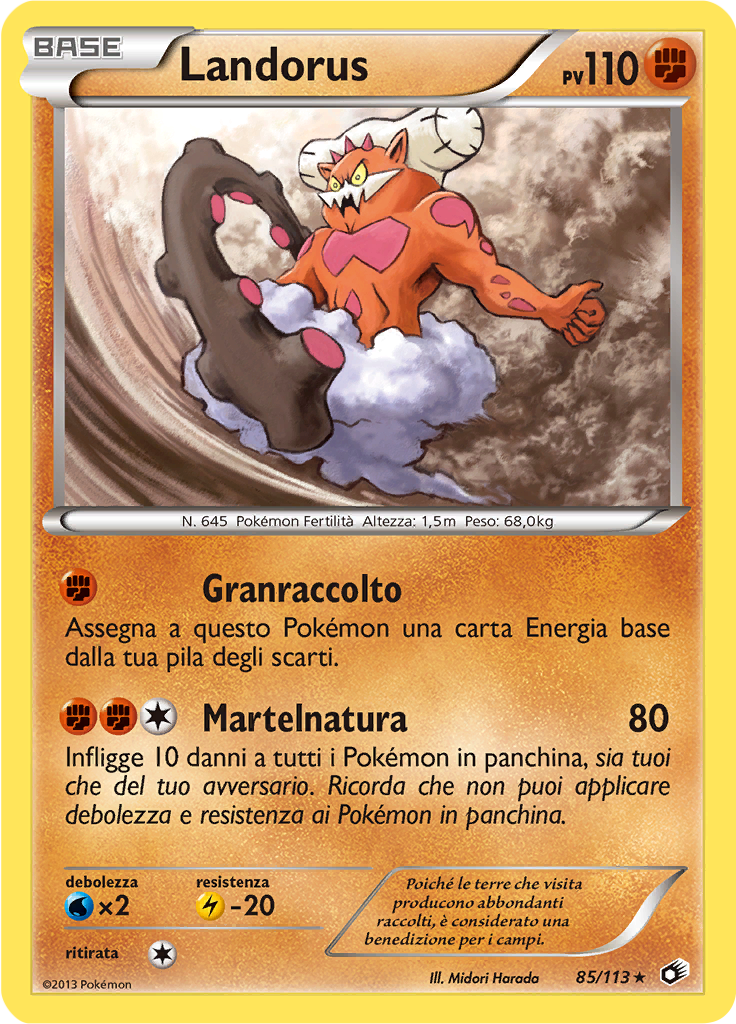 Landorus 85/113 — Tesori Legendari (Italian Pokémon TCG card)