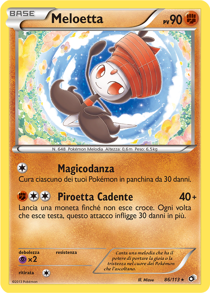 Meloetta 86/113 — Tesori Legendari (Italian Pokémon TCG card)
