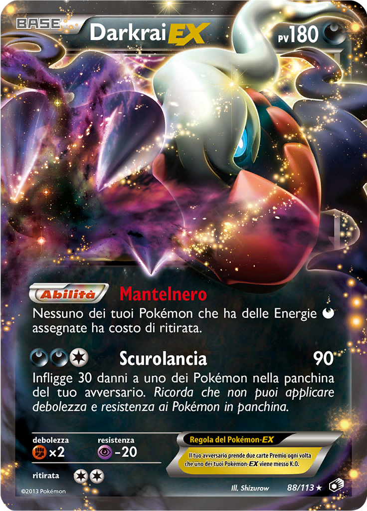 Darkrai-EX 88/113 — Tesori Legendari (Italian Pokémon TCG card)