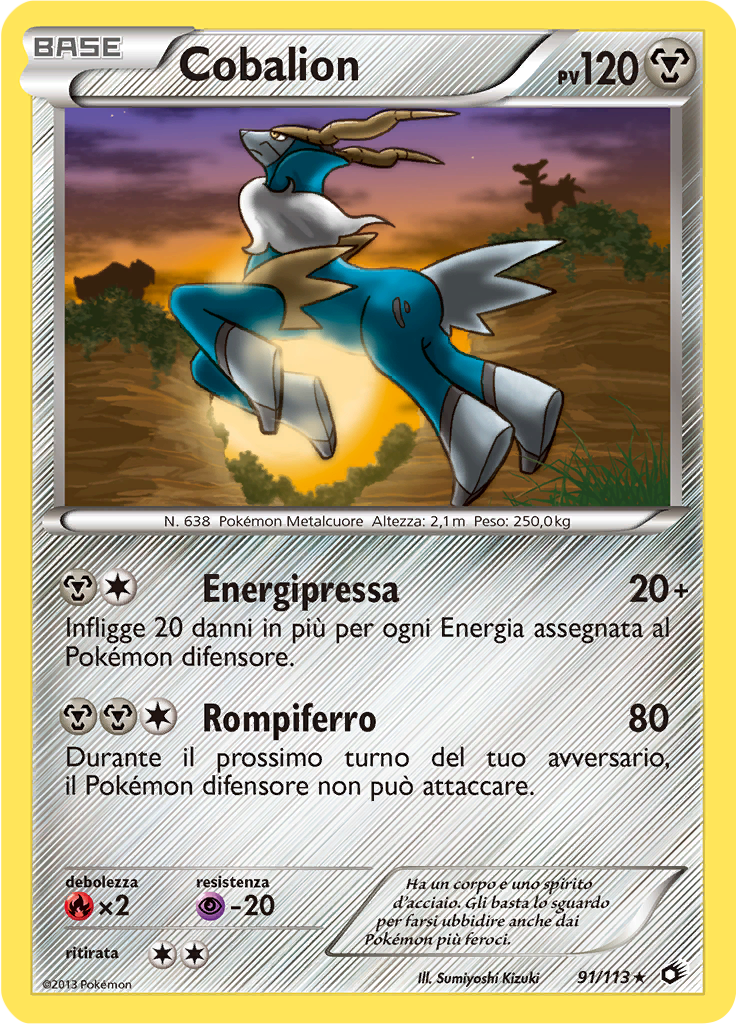 Cobalion 91/113 — Tesori Legendari (Italian Pokémon TCG card)