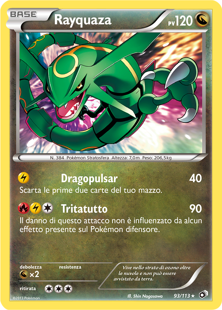 Rayquaza 93/113 — Tesori Legendari (Italian Pokémon TCG card)