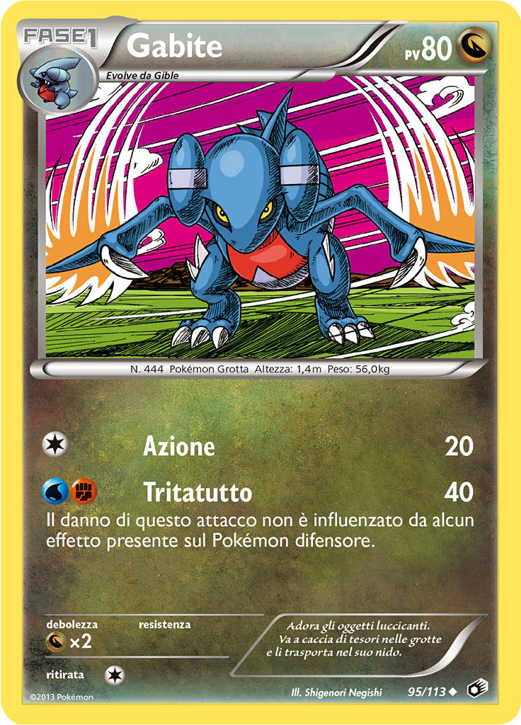 Gabite 95/113 — Tesori Legendari (Italian Pokémon TCG card)