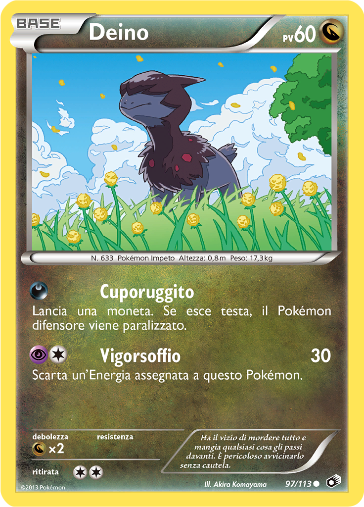 Deino 97/113 — Tesori Legendari (Italian Pokémon TCG card)