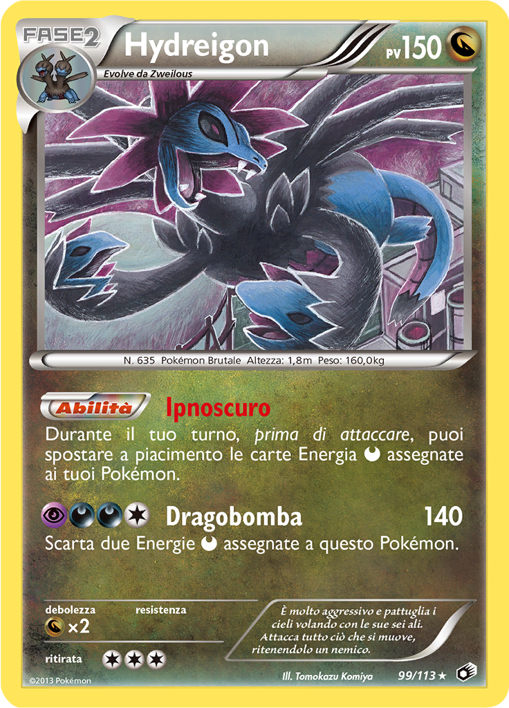 Hydreigon 99/113 — Tesori Legendari (Italian Pokémon TCG card)