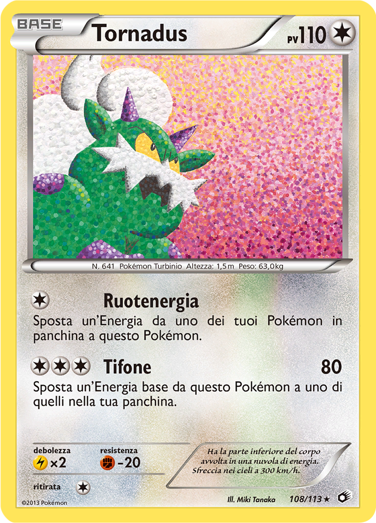 Tornadus 108/113 — Tesori Legendari (Italian Pokémon TCG card)