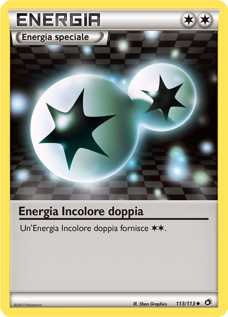 Energia Incolore doppia 113/113 — Tesori Legendari (Italian Pokémon TCG card)