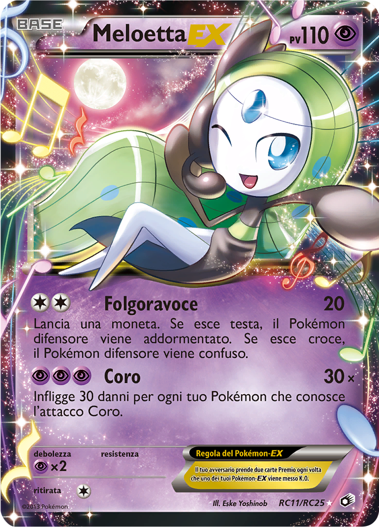 Meloetta-EX RC11/RC25 — Tesori Legendari (Italian Pokémon TCG card)