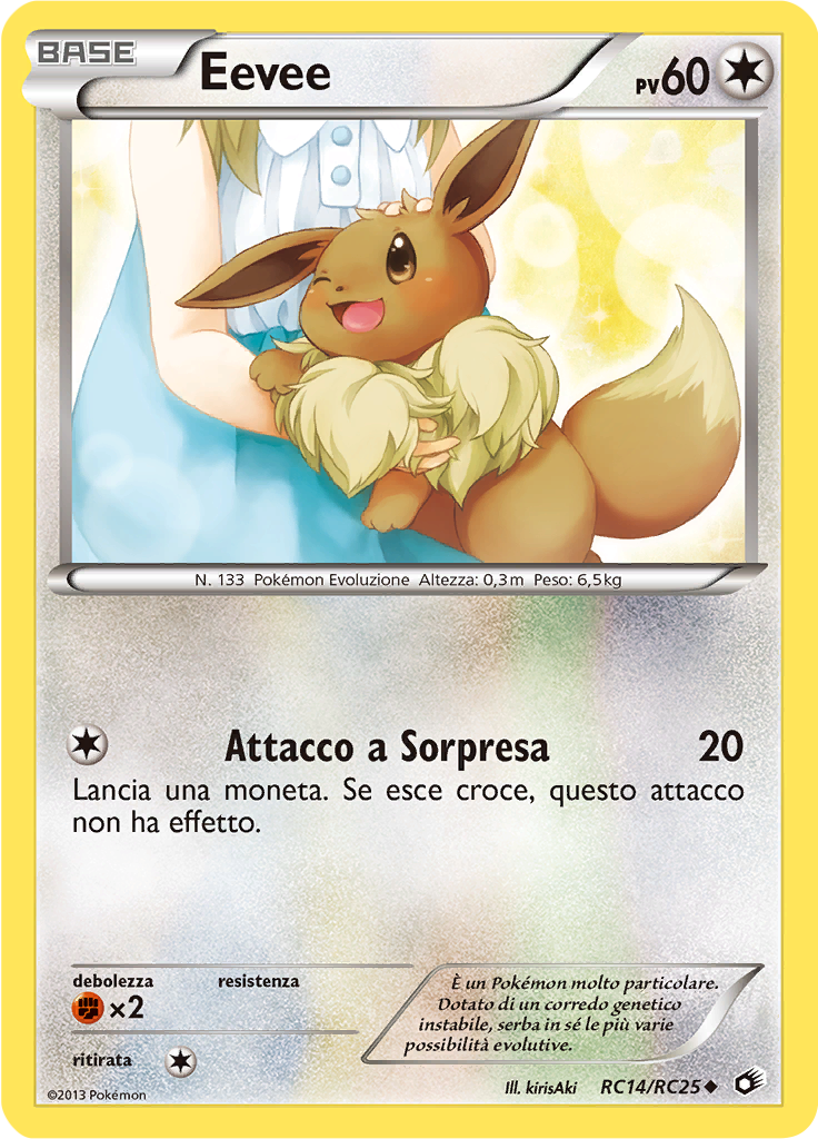 Eevee RC14/RC25 — Tesori Legendari (Italian Pokémon TCG card)