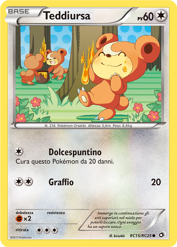 Teddiursa RC15/RC25 — Tesori Legendari (Italian Pokémon TCG card)