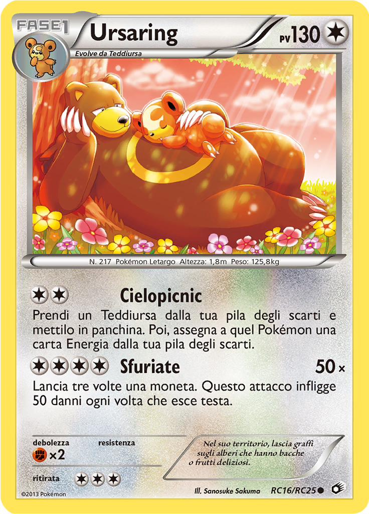 Ursaring RC16/RC25 — Tesori Legendari (Italian Pokémon TCG card)