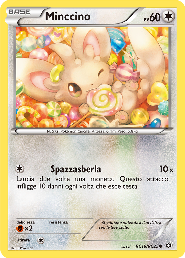 Minccino RC18/RC25 — Tesori Legendari (Italian Pokémon TCG card)