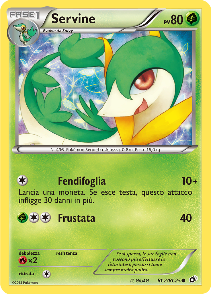 Servine RC2/RC25 — Tesori Legendari (Italian Pokémon TCG card)