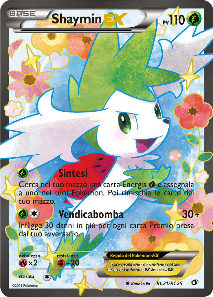 Shaymin-EX RC21/RC25 — Tesori Legendari (Italian Pokémon TCG card)