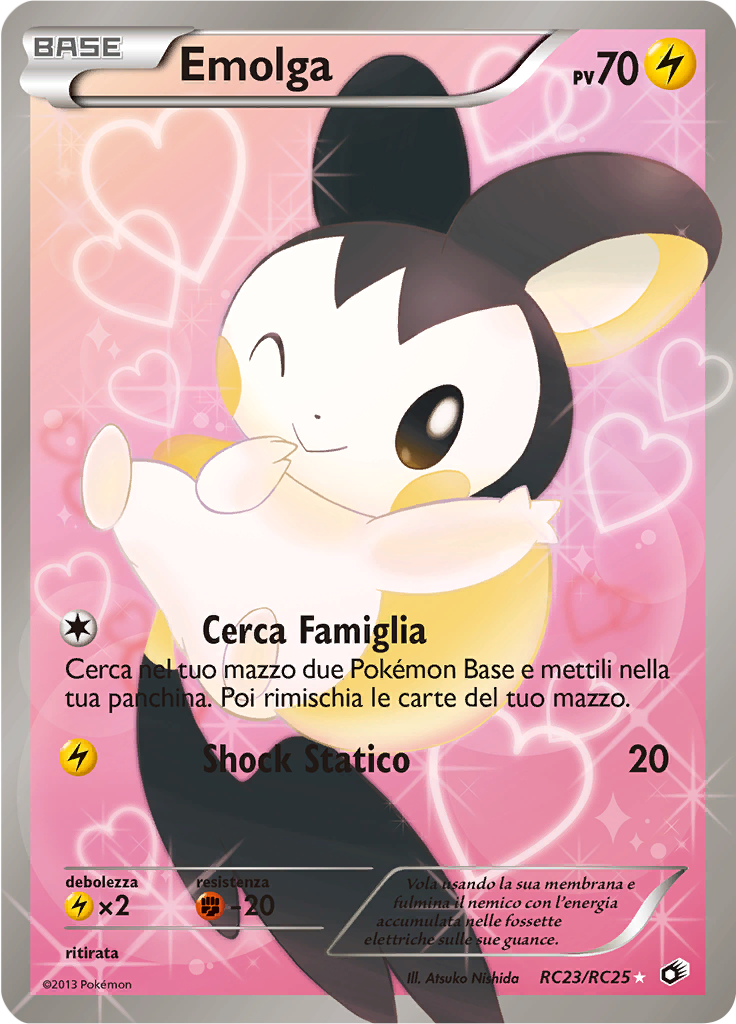 Emolga RC23/RC25 — Tesori Legendari (Italian Pokémon TCG card)